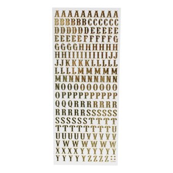 Anita's Gold Traditional Alphabet Outline Stickers