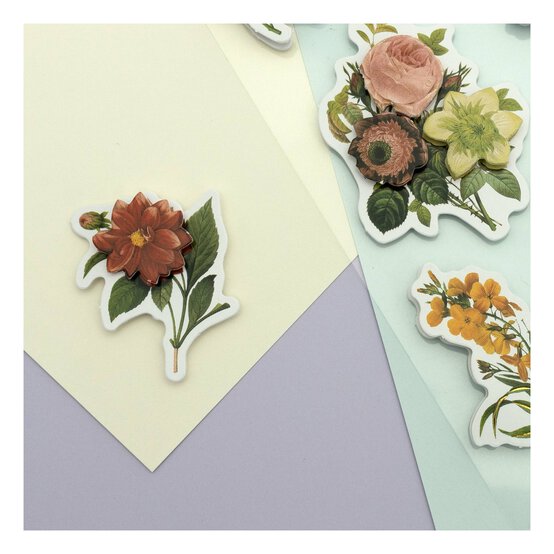 Vintage Flower Card Toppers 8 Pack image number 2