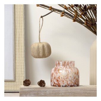 Hanging Mache Pumpkin Decoration 4cm