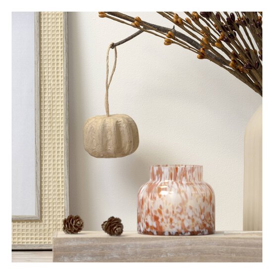 Hanging Mache Pumpkin Decoration 4cm image number 2