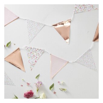Ginger Ray Ditsy Floral Rose Gold Bunting 3.5m