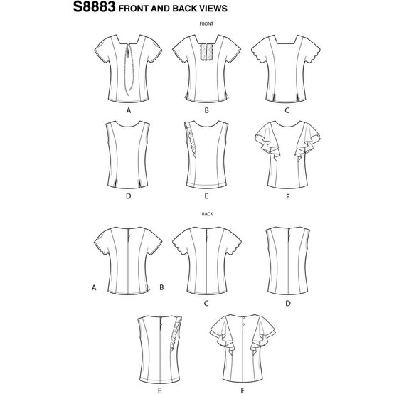 Simplicity Women’s Top Sewing Pattern S8883 (16-24) image number 3