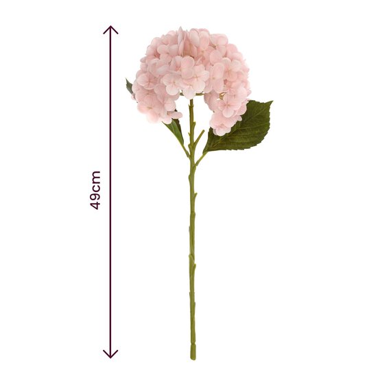 Light Pink Real Touch Hydrangea 49cm image number 4