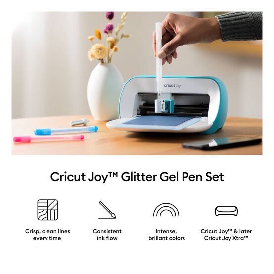 Cricut Joy Black, Gold and Silver Glitter Gel Pens 3 Pack image number 3