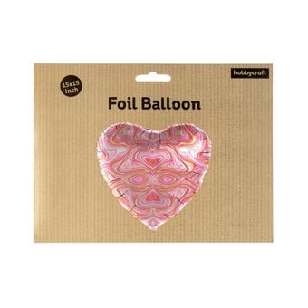 Large Pink Marble Foil Balloon image number 3