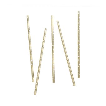 Gold Dot Paper Straws 20 Pack 