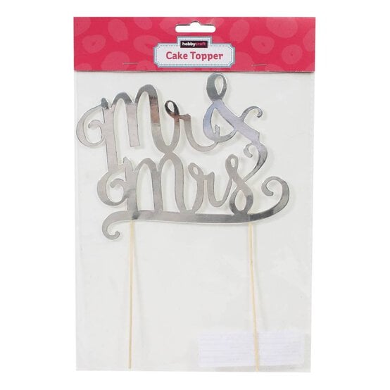 Silver Mr and Mrs Cake Topper image number 2
