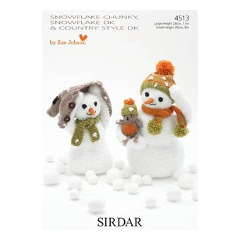 Sirdar Snowflake Chunky and DK Snowmen Digital Pattern 4513