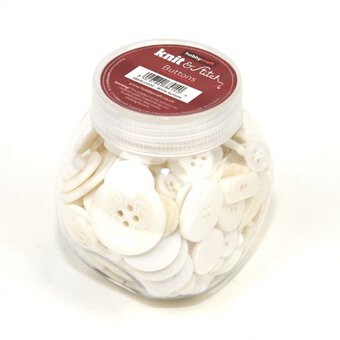 Hobbycraft Button Jar White image number 3