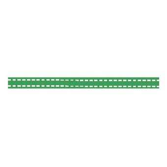 Lime Green Grosgrain Running Stitch Ribbon 6mm x 5m