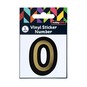 Black and Gold Vinyl Number 0 Sticker 5cm image number 5