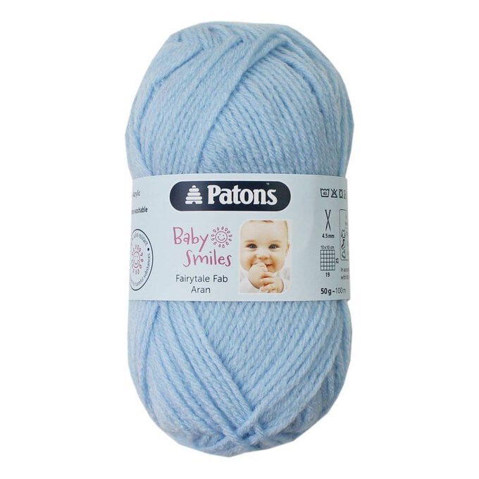 Patons Pale Blue Fairytale Fab Aran Yarn 50g image number 1