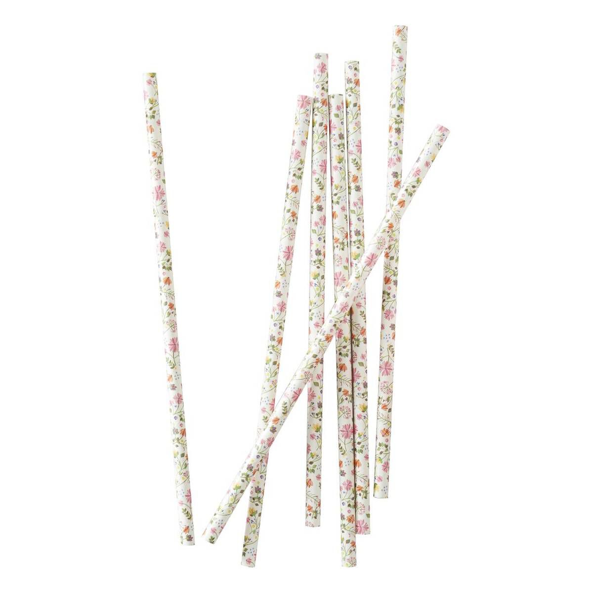 Ginger Ray Ditsy Floral Paper Straws 25 Pack Hobbycraft