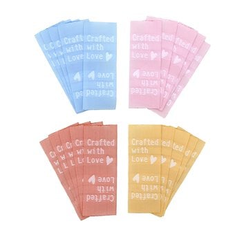 Crafted with Love Woven Labels 20 Pack