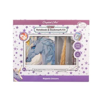 Crystal Art Majestic Unicorn Notebook Kit