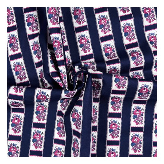 V&A Regency Threads Bookmark Bloom Cotton Fabric by the Metre image number 1