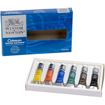 Winsor & Newton Cotman Watercolor 6 Tube Metallic Collection Set