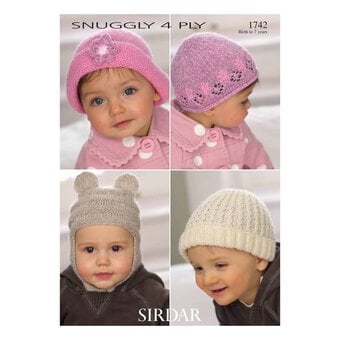 Sirdar Snuggly 4 Ply Hats Digital Pattern 1742