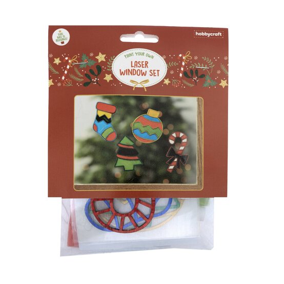 Paint Your Own Christmas Laser Window Sticker Set image number 3