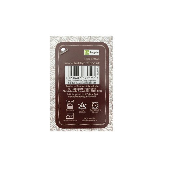 Zigzag Prints Cotton Fat Quarters 4 Pack image number 8