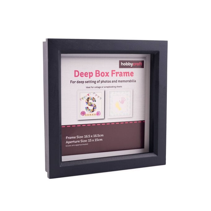 Black Deep Box Frame 15cm x 15cm image number 1