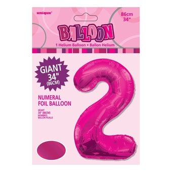 Extra Large Pink Foil 2 Balloon image number 2