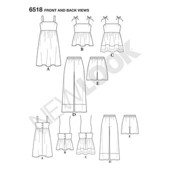 New Look Women's Separates Sewing Pattern 6518 image number 2