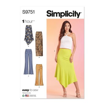 Simplicity Women's Skirts and Trousers Sewing Pattern S9751 (D5 4-12)