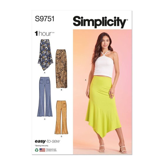 Simplicity Women's Skirts and Trousers Sewing Pattern S9751 (D5 4-12) image number 1