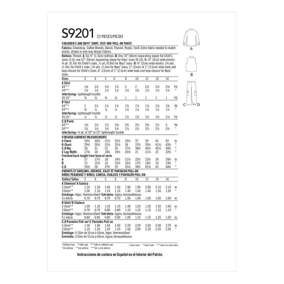 Simplicity Kids&rsquo; Shirt and Trousers Sewing Pattern S9201 (3-6) image number 2