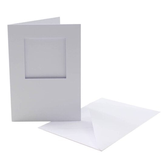 White Square Aperture Cards and Envelopes A6 10 Pack image number 1