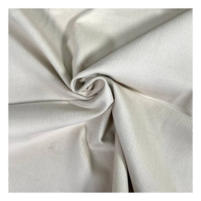 Cream Cotton Corduroy Fabric by the Metre image number 1