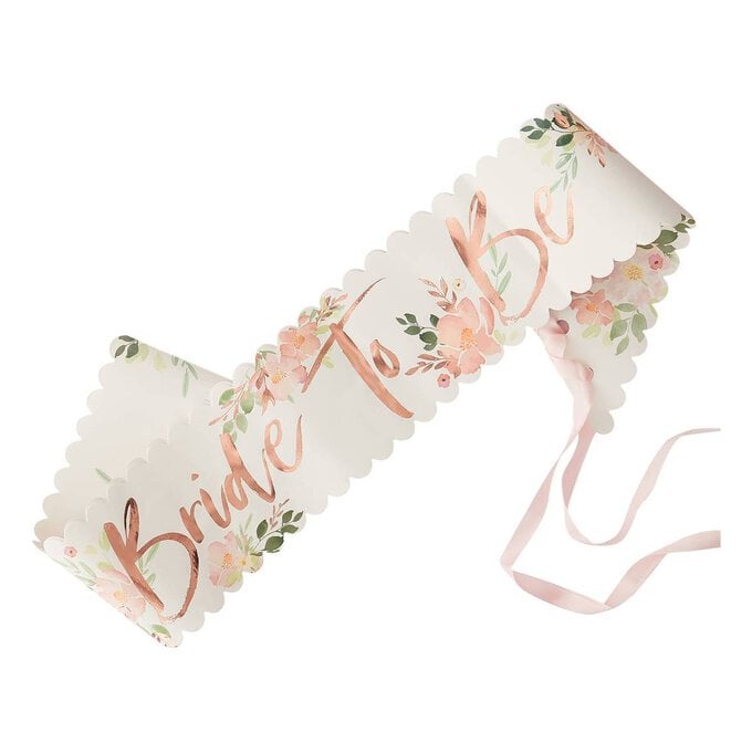 Ginger Ray Floral Hen Bride To Be Sash image number 1
