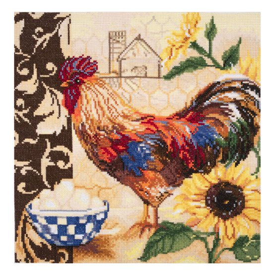 Trimits County Rooster Large Cross Stitch Kit 36cm x 36cm image number 2