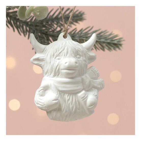Hanging Highland Cow Decoration 8.5cm image number 1