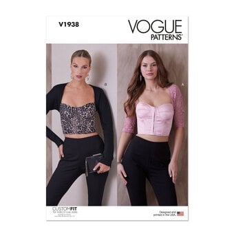 Vogue Women's Tops  Sewing Pattern V1938 (B5 8-16)