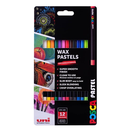 Uni-ball Posca Essential Wax Pastels 12 Pack image number 1