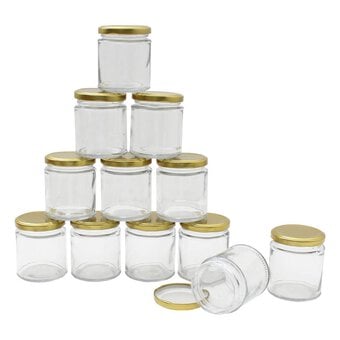 Clear Round Glass Jars 200ml 12 Pack