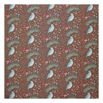 Tilda Hibernation Sleepy Bird Pecan Fabric by the Metre