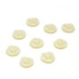 Hemline Cream Basic Scalloped Edge Button 9 Pack image number 1