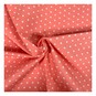 Peach Simple Polka Polycotton Fabric by the Metre image number 1