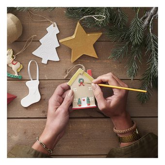 Hanging Ceramic House Decoration 10.5cm