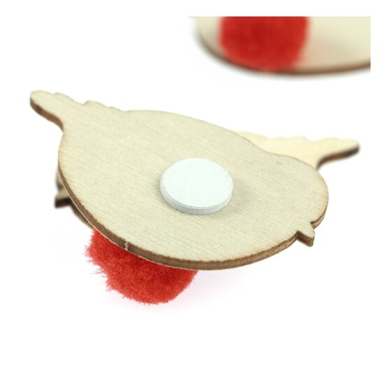 Pom Pom Robin Wooden Embellishments 3 Pack image number 4