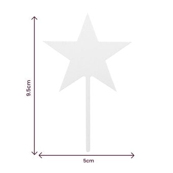 Clear Star Acrylic Cake Toppers 5cm x 9cm 5 Pack image number 3