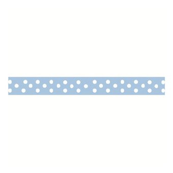 Baby Blue Polka Dot Grosgrain Ribbon 9mm x 5m
