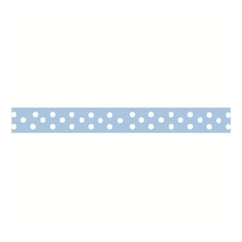 Baby Blue Polka Dot Grosgrain Ribbon 9mm x 5m