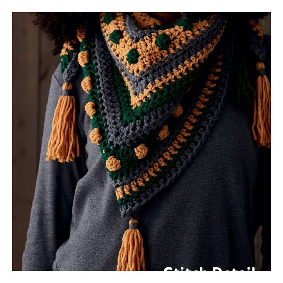 Knitcraft Stitch Detail Crochet Scarf Digital Pattern 0245 image number 1