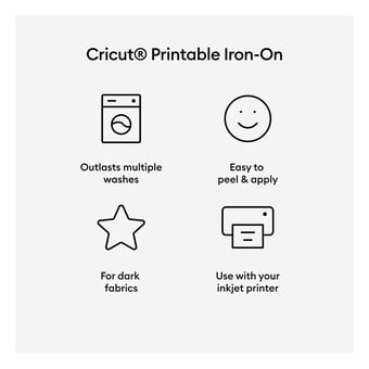Cricut Printable Iron-On for Dark Fabrics A4 3 Pack | Hobbycraft