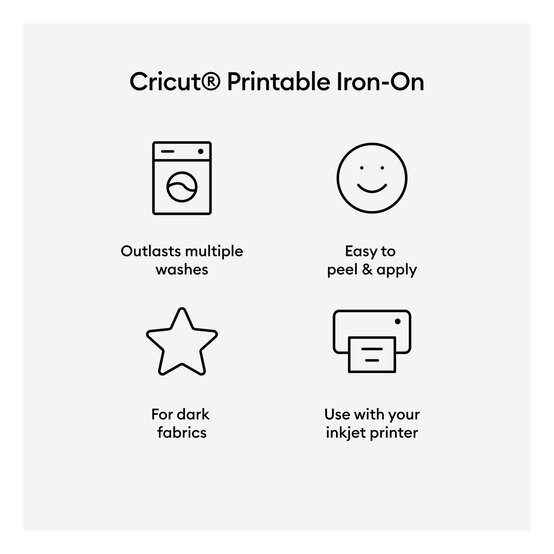 Cricut Printable Iron-On for Dark Fabrics A4 3 Pack image number 4