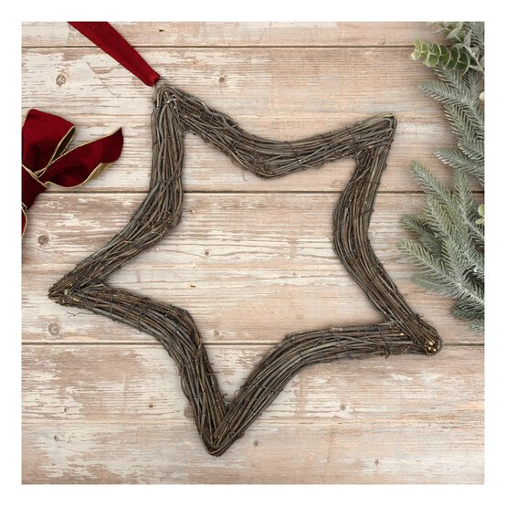 Rattan Star Wreath 48cm image number 2